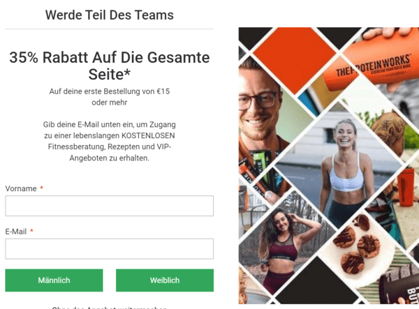 35% TheProteinWorks Rabatt