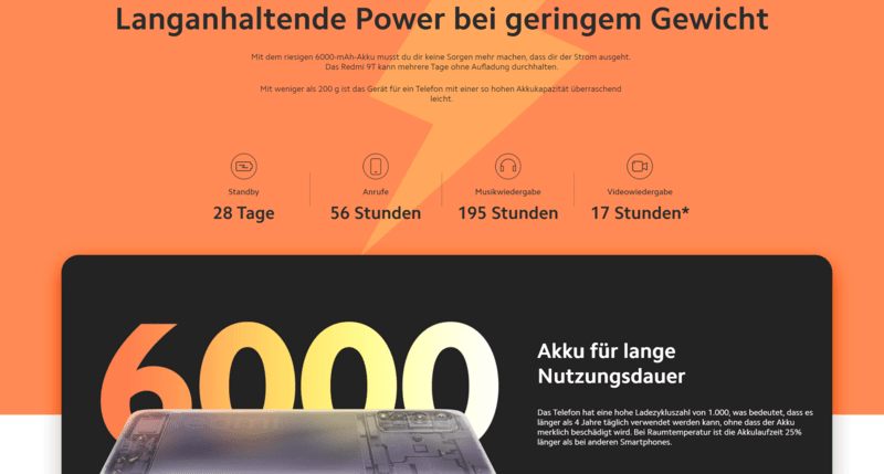 Redmi 9T 4GB+63GB 6000mAh Akku für nur 119,90€ inkl. Versand statt 160€ 