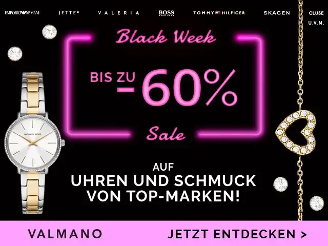Valmano Black Friday Aktion - bis zu 60% Rabatt