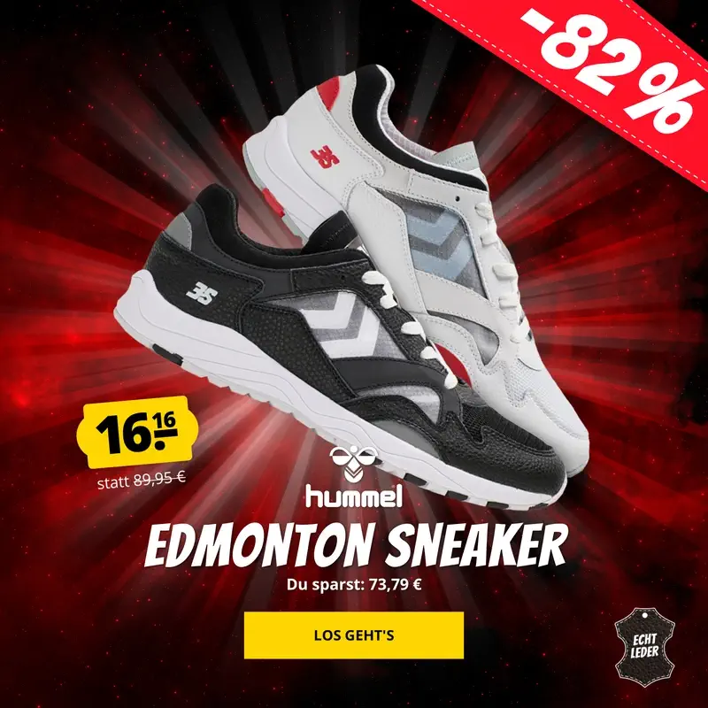 hummel EDMONTON 3S Retro Leder Sneaker für nur 16,16 statt 89,95€