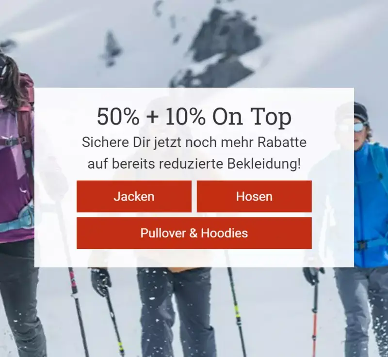 Bergzeit Winter Sale 10% on Top!