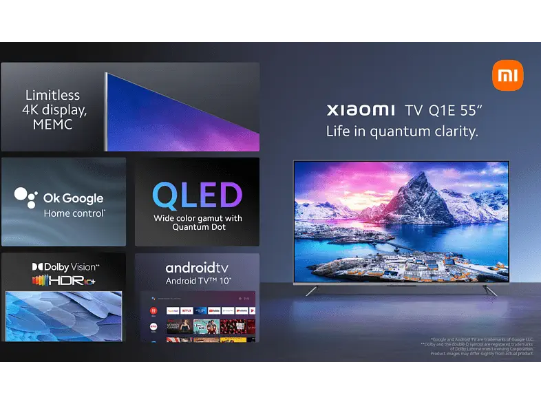 XIAOMI SMART TV Q1E 55" QLED TV für nur 629€ statt 670,90€