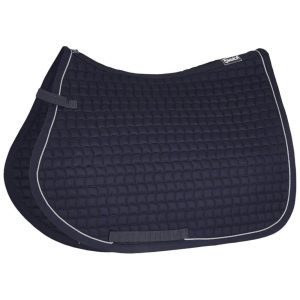 Eskadron Springschabracke Cotton Silver Basics Sattelunterlage Marine VS | kavalio - für mich und mein Pferd