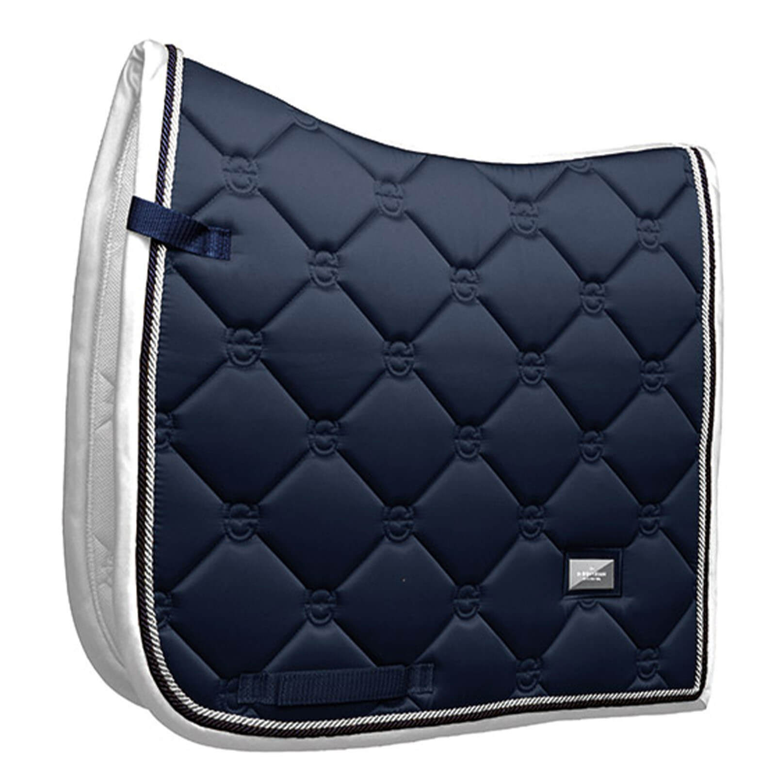 Equestrian Stockholm Dressurschabracke Midnight Blue White Edge Sattelunterlage Cob | kavalio - für mich und mein Pferd