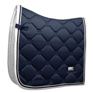 Equestrian Stockholm Dressurschabracke Midnight Blue White Edge Sattelunterlage Full | kavalio - für mich und mein Pferd