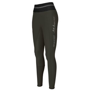 Pikeur Reitleggings Damen Full- Grip Gia Grip Athleisure Classic Ganzbesatz Black Olive 32 | kavalio - für mich und mein Pferd