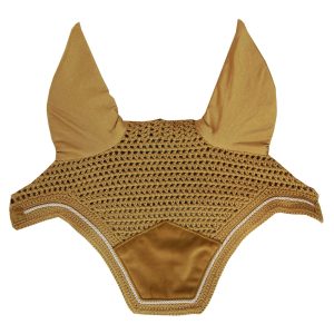 Kentucky Horsewear Fliegenmütze Wellington Velvet Senfgelb Full | kavalio - für mich und mein Pferd