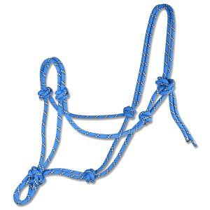 Waldhausen Knotenhalfter Azurblau/ Braun Warmblut | kavalio - für mich und mein Pferd