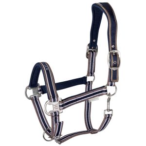 Waldhausen Halfter Athletic Nylonhalfter Nachtblau/Taupe Pony | kavalio - für mich und mein Pferd