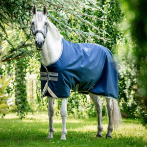 Horseware Ireland Outdoordecke 50g Amigo Bravo 12 Turn Out Weidedecke Navy/Titanium Grey & Silver 140 (6'3) | kavalio - für mich und mein Pferd