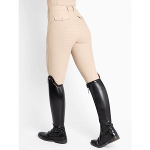 Maximilian Equestrian Reithose Damen Reflection Full Grip Breeches Vollbesatz Damenreithose Beige M | kavalio - für mich und mein Pferd