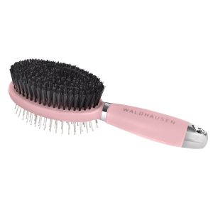 Waldhausen Doppelbürste mit Gelgriff Fellpflege Linnea Rosa | kavalio - für mich und mein Pferd