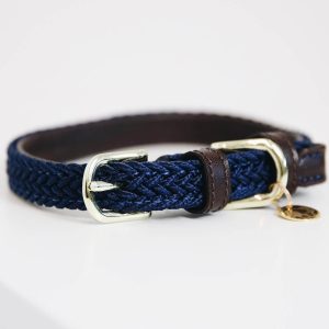 Kentucky Dogwear Hundehalsband Geflochten Nylon Navy XXS | kavalio - für mich und mein Pferd