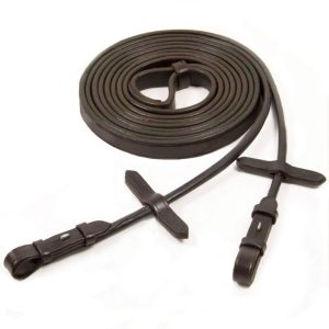 Schockemöhle Sports Kandarenzügel rundgenäht Zügel Dark Brown / Silver WB | kavalio - für mich und mein Pferd