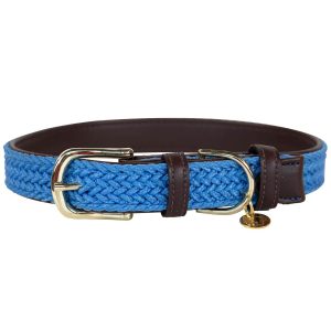 Kentucky Dogwear Hundehalsband Geflochten Nylon Hellblau M | kavalio - für mich und mein Pferd