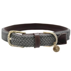 Kentucky Dogwear Hundehalsband Geflochten Nylon Grau S | kavalio - für mich und mein Pferd