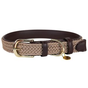 Kentucky Dogwear Hundehalsband Geflochten Nylon Beige M/L | kavalio - für mich und mein Pferd