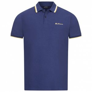 BEN SHERMAN Twin Tipped Herren Polo-Shirt 0076270NR-TwilightDenim