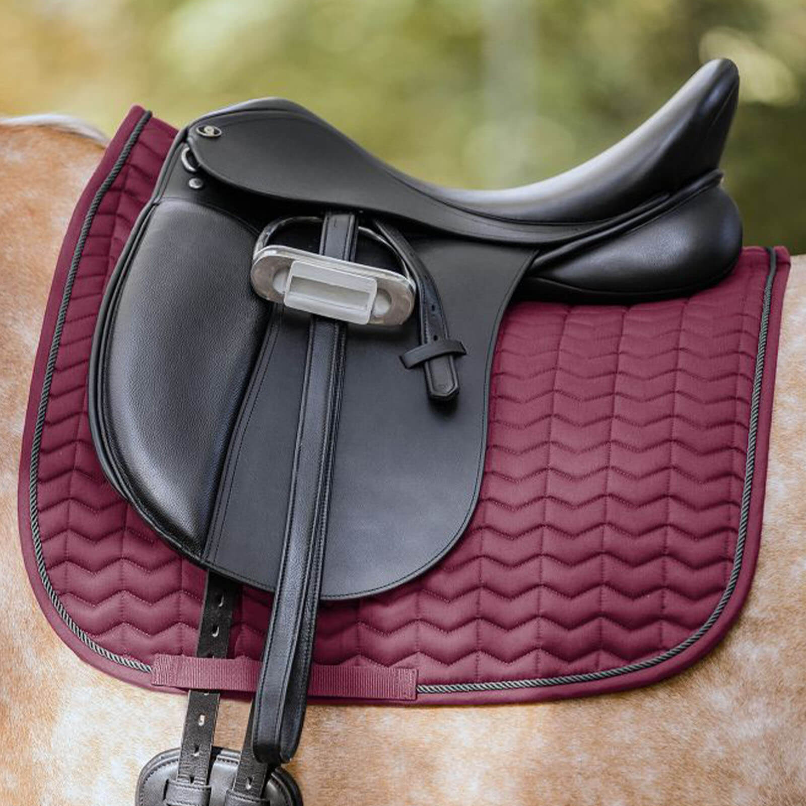 Waldhausen Schabracke Dressur Classic Burgunderrot Full | kavalio - für mich und mein Pferd – Bild 2