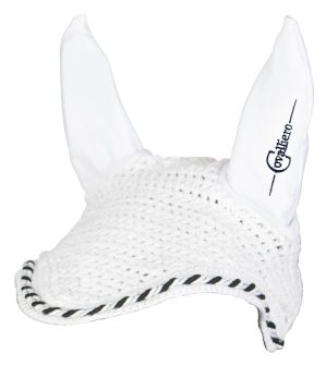 Covalliero Fliegenmütze Classic Fliegenhaube Weiß | kavalio - für mich und mein Pferd