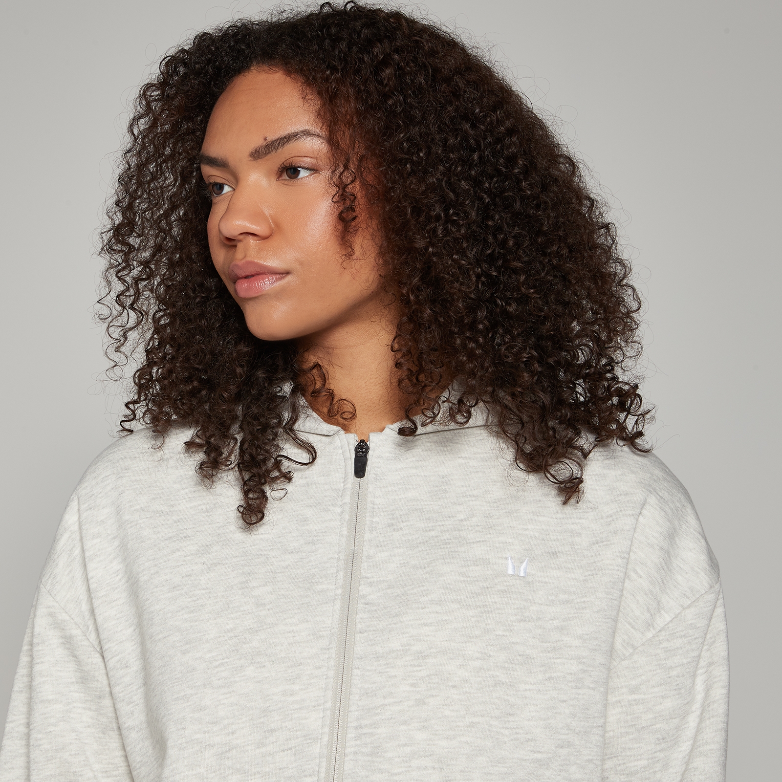 MP Damen Basics Kapuzenpulli mit durchgehendem Reißverschluss – Hellgrau - S – Bild 4