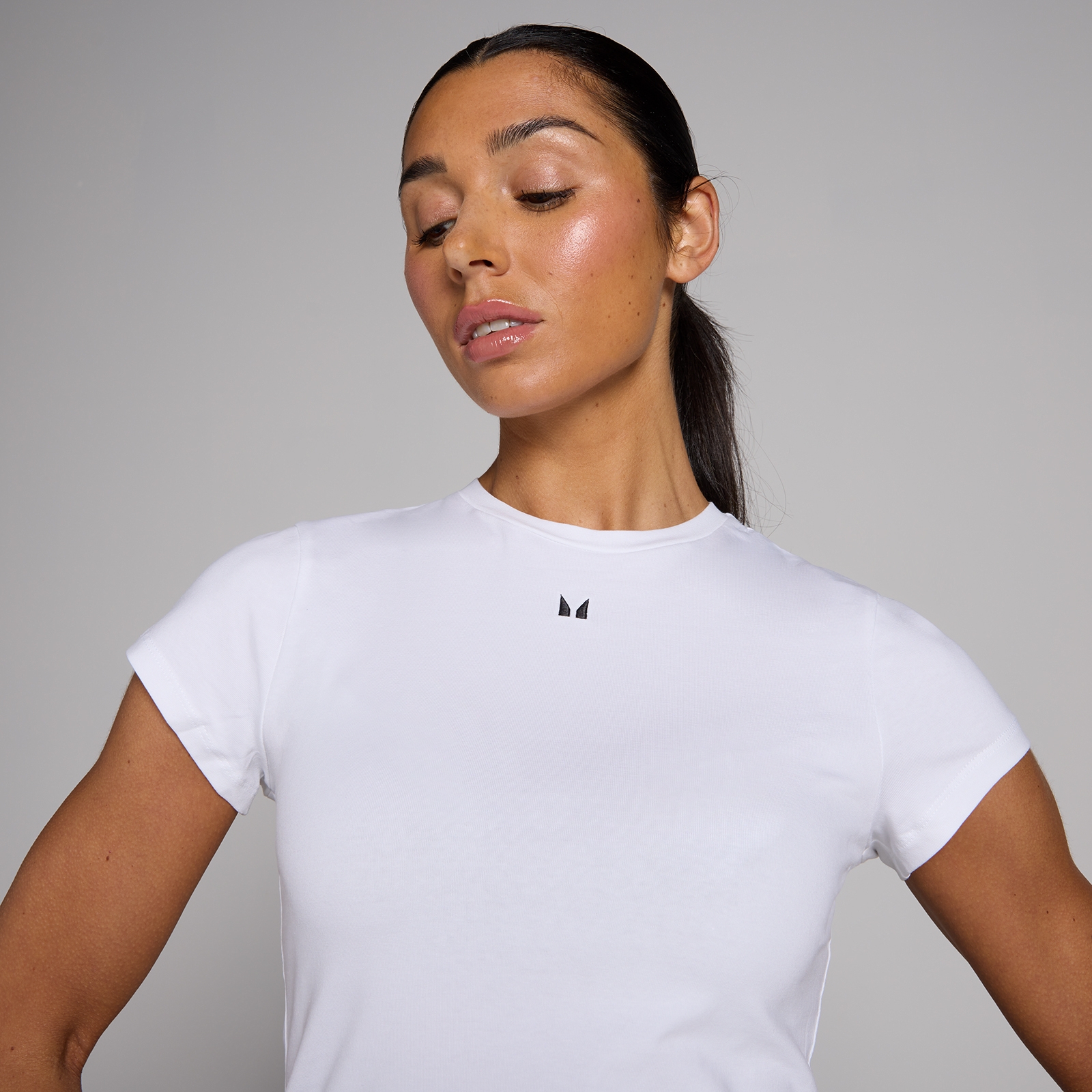 MP Damen Basics Körperbetontes Kurzarm-T-Shirt – Weiß - XXS – Bild 4