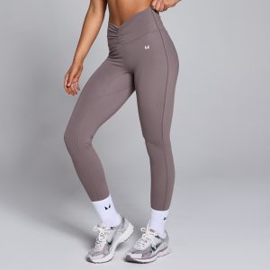 MP Damen Tempo Leggings mit geraffter Vorderseite – Mokka - M