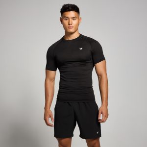 MP Herren Tempo nahtloses T-Shirt mit Grafikelement – Schwarz - XXL