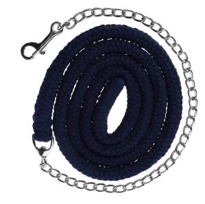 Covalliero Führstrick Baumwolle mit Kette Navy | kavalio - für mich und mein Pferd