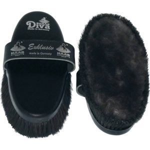 Haas Glanzbürste Diva Exklusiv Lammfellbürste mit Borstenkranz | kavalio - für mich und mein Pferd