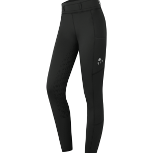 E.L.T Thermo-Reitleggings Kinder Full-Grip Ella Schwarz 140 | kavalio - für mich und mein Pferd