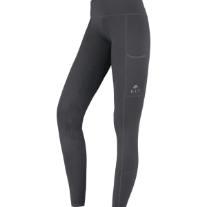 E.L.T Thermo-Reitleggings Kinder Full-Grip Ella Asphalt 140 | kavalio - für mich und mein Pferd