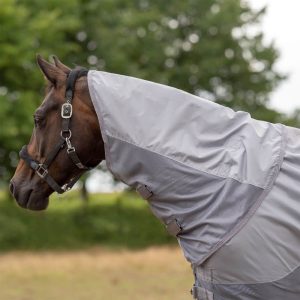 BUSSE Halsteil Rainfly mit Klettverschluss Grau L (155/165) | kavalio - für mich und mein Pferd
