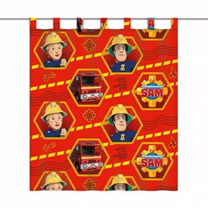 Feuerwehr Sam Vorhang 140 x 160 cm 6670236001215