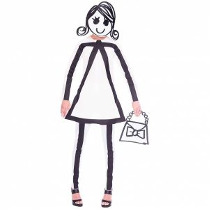 Strichmännchen "Stickwoman" Damen Kostüm 99