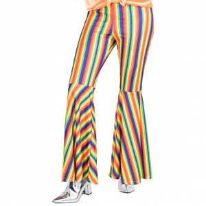 Hippie Rainbow Striped Flares Damen Hose 9907390