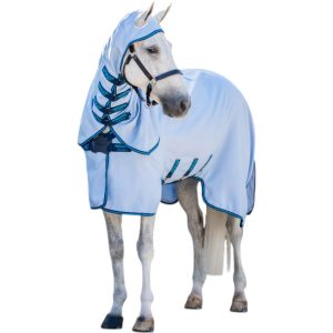 Horseware Ireland Fliegendecke Amigo Ripstop Hoody Azure Blue/Navy & Electric Blue 145 (6'6) | kavalio - für mich und mein Pferd