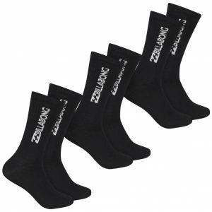 Billabong Unisex Crew Tennis Socken 3 Paar schwarz BG-02 CREW