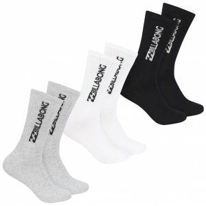 Billabong Unisex Crew Tennis Socken 3 Paar multi BG-03 CREW