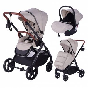 Barmøya 3-in-1 Kombi-Kinderwagen Komplettset beige