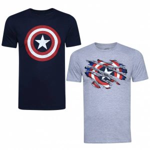 MARVEL Captain America Kinder T-Shirt 2er-Pack FCBPK128MUL