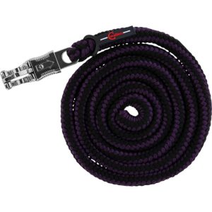 Covalliero Führstrick Hippo mit Panikhaken Strick Aubergine/Anthrazit | kavalio - für mich und mein Pferd