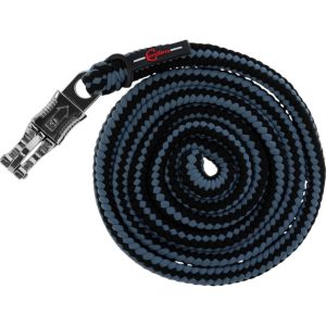 Covalliero Führstrick Hippo mit Panikhaken Strick Schwarz/Silber | kavalio - für mich und mein Pferd