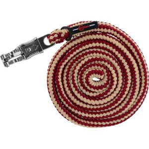 Covalliero Führstrick Hippo mit Panikhaken Strick Bordeaux/Beige | kavalio - für mich und mein Pferd