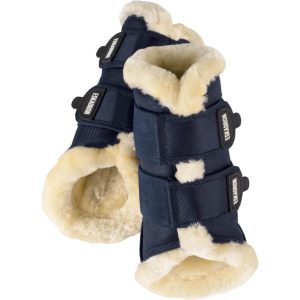 Eskadron Gamaschen Fauxfur Kunstfell Beinschutz Navy M | kavalio - für mich und mein Pferd