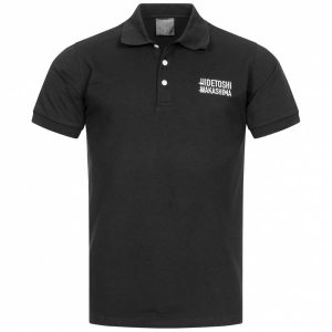 HIDETOSHI WAKASHIMA "Koshigaya" Herren Polo-Shirt schwarz