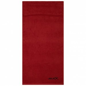 JELEX "100FIT" Fitness Handtuch mit Zip-Tasche rot