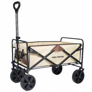 KIRKJUBØUR® "Edda" faltbarer Bollerwagen braun/beige