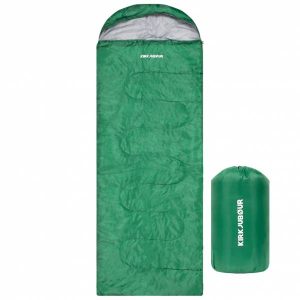 KIRKJUBØUR® "Søvn" Outdoor Schlafsack 220 x 75 cm 15 °C grün