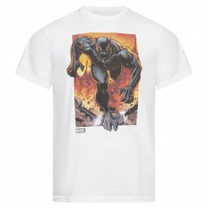 Black Panther Marvel Explosion Herren T-Shirt MAMTS052WHT